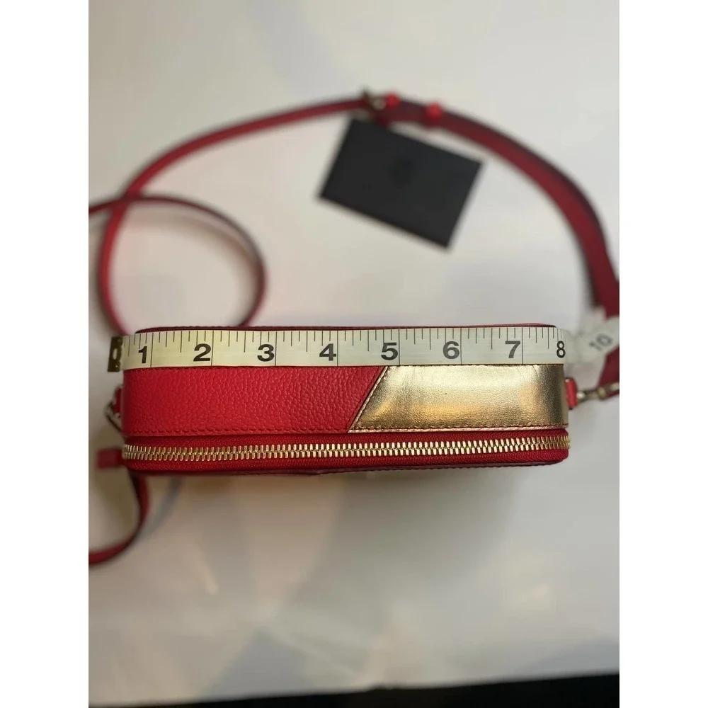 MCM Gold Red Double Zip Crossbody - Picture 8 of 11